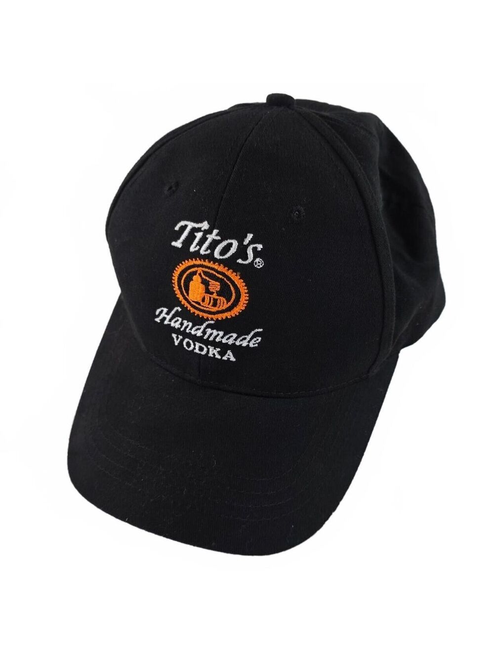 Tito's Handmade Vodka Embroidered Adjustable Strap Back Baseball Cap Black